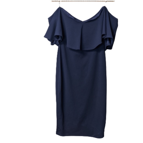 YaYa & Co. NWT Off The Shoulder Ruffle Dress Large - Picture 1 of 9